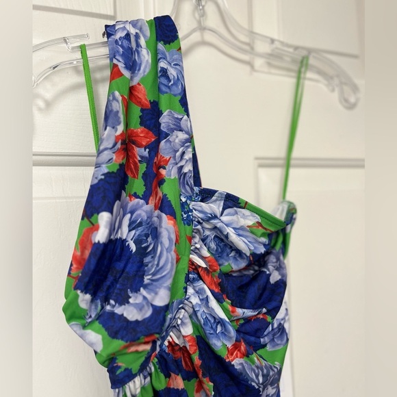 NWT ZARA Asymmetric Floral One-Shoulder Bodysuit S - Picture 5 of 16